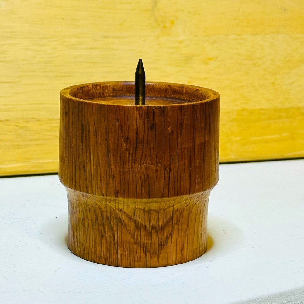 Wood candle holder 3x3”